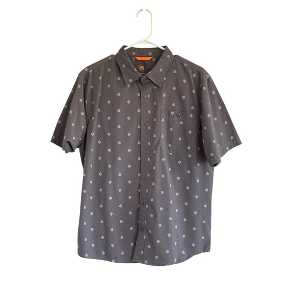 Mountain & Isles Mens Arrow Gray Button Down Shirt Size Medium - Picture 3 of 8